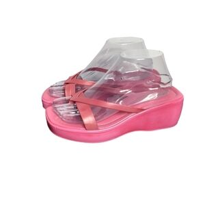 ALDO fuschia hot pink platform sandals, womens size 8